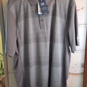 Cutter & Buck Gray Polo Shirt NWT Size XL